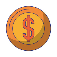 coins icon cartoon