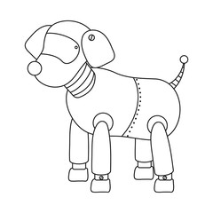Vector illustration of dog and robotic icon. Collection of dog and automation stock symbol for web.