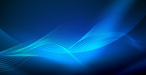 Neon wave background