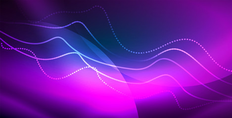 Neon wave background