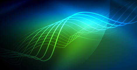 Neon wave background