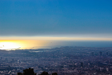 Obraz premium View of barcelona from Tibidabo, Barcelona, Spain.