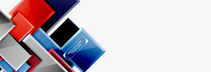 Minimal square banner abstract background