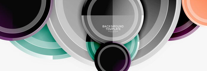Colorful glossy circles background