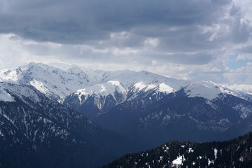 Fototapeta na wymiar Mountain of Kackar under snow - Rize / Turkey