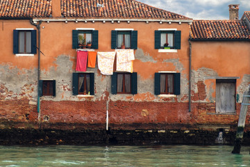 Laundry hanging to dry