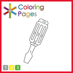 Fototapeta premium coloring page for kids, color the parts of the object according to numbers, color by numbers