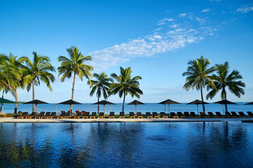 Fototapeta na wymiar A beach resort in Fiji.