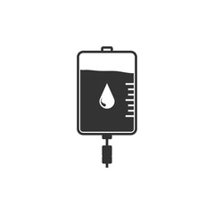 Blood bag icon. Vector illustration, flat design.