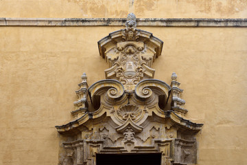 Fototapeta na wymiar La Grada Redonda Door facade of the Great Mosque in Cordoba, Andalusia, Spain