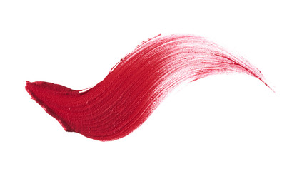 Red creamy lipstick texture
