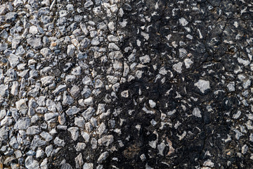 asphalt road surface, asphalt road pebble, pitch and pebble,