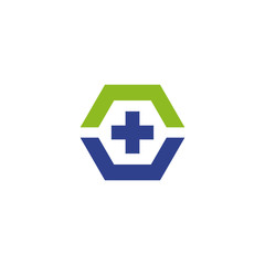 Obraz premium Medical and health care logo design vector template