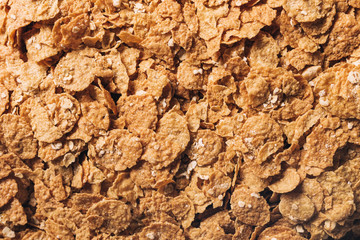 Oat flakes top view