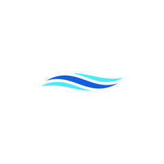 Water Wave Icon Logo Design Template for green technology business plumbing wind company with modern high end look