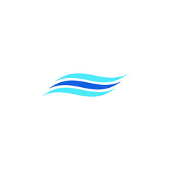 Fototapeta premium Water Wave Icon Logo Design Template for green technology business plumbing wind company with modern high end look