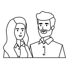 business couple avatars characters