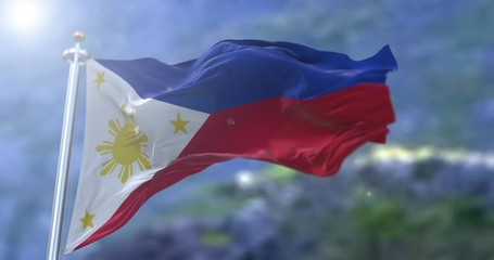 Philippine flag - seamless loop 