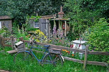 Fototapeta na wymiar A wildflower garden of a Fenland Alchemist