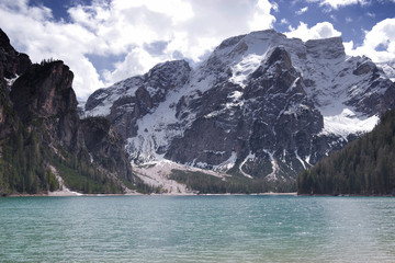 Obraz premium Lake Braies in Dolomite Alps, Italy