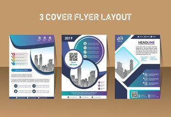 Abstract background annual report template, geometric design business brochure cover