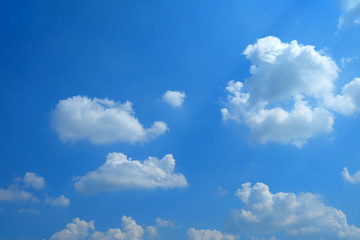 Naklejka na ściany i meble White Clouds with Blue Sky Background.