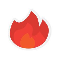 fire flames icon- vector illustration