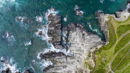 Aerial image of the North Cornwall coastline