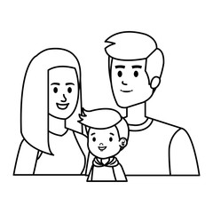 parents couple with son characters