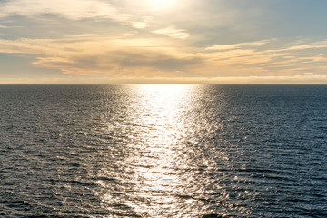 solar track on the sea surface