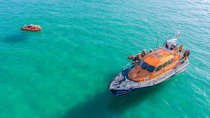 Aerial image of the St Ives lifeboat
