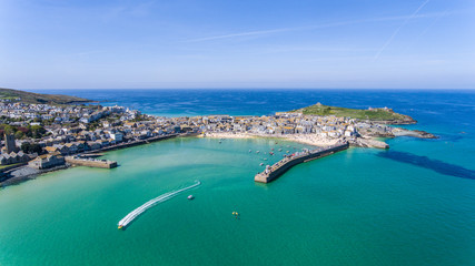 Fototapeta na wymiar Aerial Image of St Ives Cornwall
