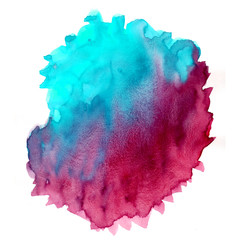 cyan and red watercolor background