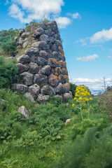 Nuraghe near Nuoro, Central Sardinia, Italy. Among thousands of ancient megalithic structures built...