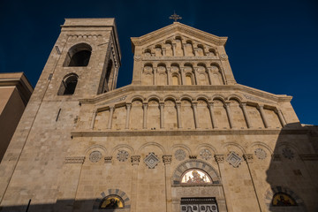 Fototapeta na wymiar Cagliari Cathedral (IDuomo di Cagliari) in Cagliari, Sardinia, Italy, dedicated to the Virgin Mary and to Saint Cecilia.