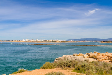 Fototapeta na wymiar Vista panoramica de Portimão em Algarve Portugal