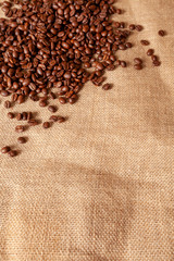 Coffee Beans on hessian