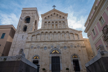 Fototapeta na wymiar Cagliari Cathedral (IDuomo di Cagliari) in Cagliari, Sardinia, Italy, dedicated to the Virgin Mary and to Saint Cecilia.