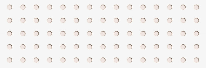 Pattern retro 3D polka dots texture background. Wrapping paper, fabric, surface design, print and web. 3d illustration.