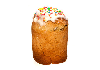easter bread isolated on white background