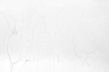 White Broken Paint on Wall Background.
