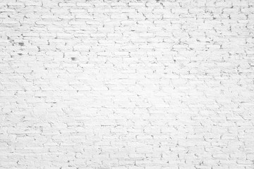 White Brick Wall Texture Background.