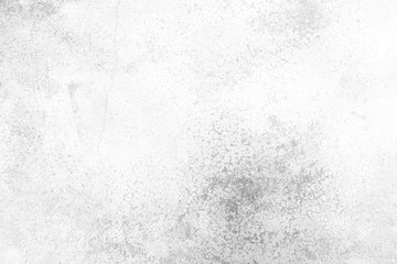 White Cracked Broken Concrete Wall Texture Background.