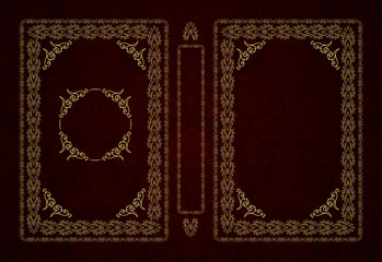 Vector classical book cover. Decorative vintage frame or border to be printed on the covers of books. Drawn by the standard size. Color can be changed in a few mouse clicks.