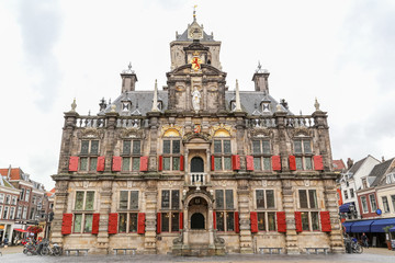 The City Hall of Delft. Renaissance style building