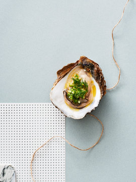 Lihmfjords Oyster with cucumber