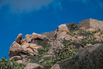 Fototapeta premium La Maddalena Archipelago National Park, on the coast of Sardinia province of Sassari, northern Sardinia, Italy.