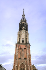 Fototapeta na wymiar The Nieuwe Kerk - Protestant church in the city of Delft in the Netherlands