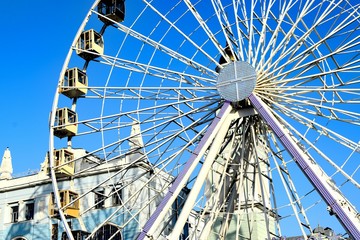 Ferris wheel in a holiday park