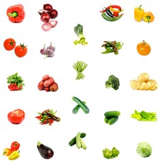 Collection of Raw Vegetables